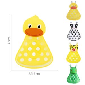 Baby Bath Storage Bag, Cute Animals Mesh Bath Toy Storage Organizer with 2 Suction Cups, Bathtub Toy Organizer Mesh Bath Net Storage Baby Tub Holder for Kids Toddlers