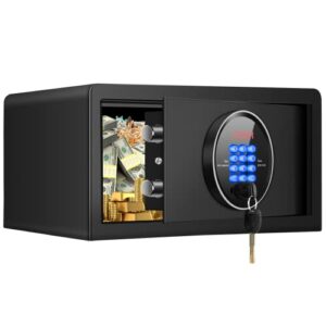 1.2 cu ft fireproof safe box, anti-theft hotel safe with combination lock, hidden home safe for laptop documents money medicine firearm valuables