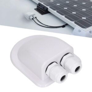 Solar Entry Housing, UV Resistance Cable Entry Gland Box Waterproof for Caravan (White)