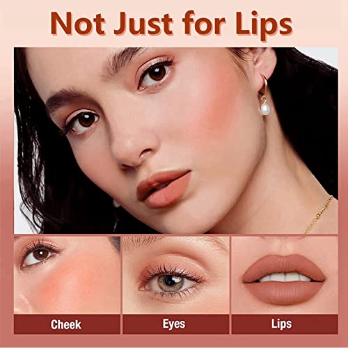 Rosarden Nude Lipstick, Lipstick, Matte Lipstick Long Lasting Lipstick, Liquid Lipstick Long Wear Moisturizing Lipstick, Smudge Proof Matte Nude Lip Gloss, Neutral Light Brown Lipstick for Girls ,Young and Older Women