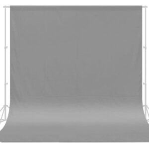 CPLIRIS Grey Backdrop for Photography, 10x20ft Gray Photo Backdrop Pure Polyester Grey Screen Curtain with 4 Spring Clamps and 4 Backdrop Clips for Photoshoot