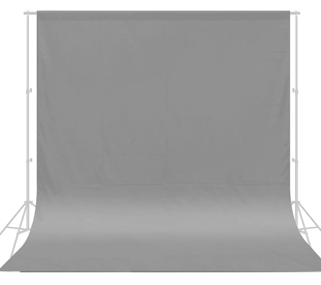 CPLIRIS Grey Backdrop for Photography, 10x20ft Gray Photo Backdrop Pure Polyester Grey Screen Curtain with 4 Spring Clamps and 4 Backdrop Clips for Photoshoot