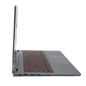 15.6 inch laptop, numeric keypad fingerprint reader fhd ips screen notebook computer 100‑240v for office for business (8+128g us plug)