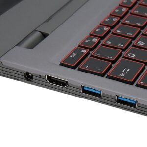 15.6 Inch Laptop, Numeric Keypad Fingerprint Reader FHD IPS Screen Notebook Computer 100‑240V for Office for Business (8+128G US Plug)