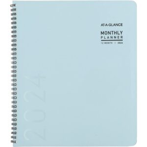 at-a-glance 2024 monthly planner, 9" x 11", large, contemporary lite, sky blue (7026xl3824)