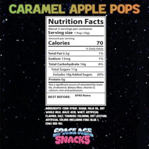 Premium Freeze Dried Candy - Caramel Apple Comets Shipped in Box for Extra Protection - Freeze Dry Candy Green Apple Caramel Apple Suckers Dry Freeze Candy for All Ages (3.5 Ounce)