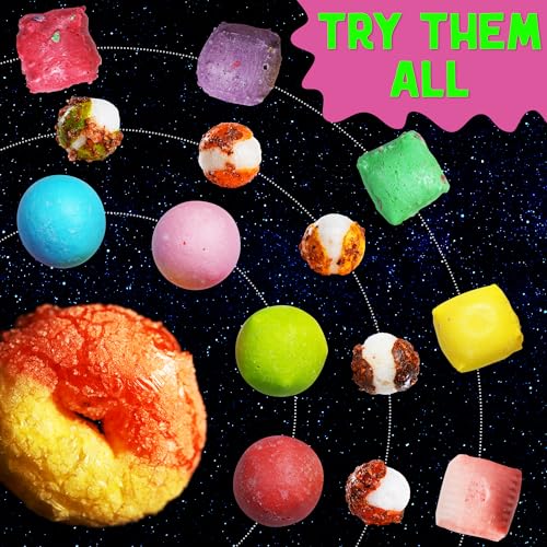 Premium Freeze Dried Candy - Caramel Apple Comets Shipped in Box for Extra Protection - Freeze Dry Candy Green Apple Caramel Apple Suckers Dry Freeze Candy for All Ages (3.5 Ounce)