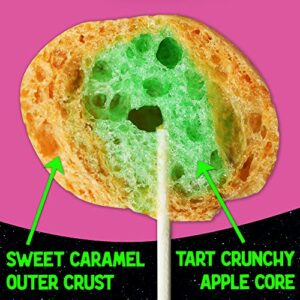 Premium Freeze Dried Candy - Caramel Apple Comets Shipped in Box for Extra Protection - Freeze Dry Candy Green Apple Caramel Apple Suckers Dry Freeze Candy for All Ages (3.5 Ounce)