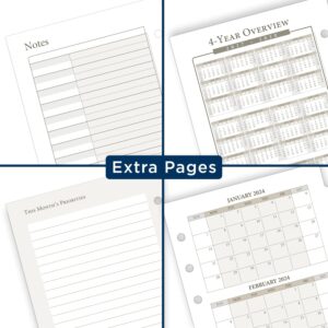 AT-A-GLANCE 2024 Daily & Monthly Planner Two Page Per Day Refill, 3-3/4" x 6-3/4", Portable Size, Loose-Leaf (471-225-24)