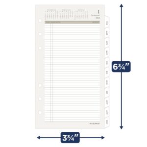 AT-A-GLANCE 2024 Daily & Monthly Planner Two Page Per Day Refill, 3-3/4" x 6-3/4", Portable Size, Loose-Leaf (471-225-24)