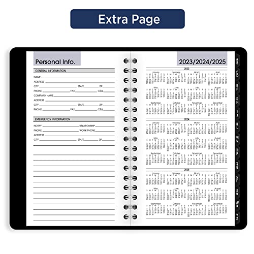 AT-A-GLANCE 2024 Weekly Planner, DayMinder, Hourly Appointment Book, 3-1/2 x 6", Pocket Size, Tabbed Telephone/Address Pages, Texture Cover, Black (G2500024)