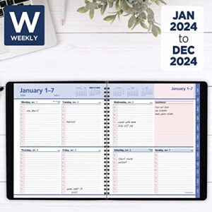AT-A-GLANCE 2024 Weekly & Monthly Appointment Book Planner, 8" x 10", Large, QuickNotes, City of Hope, Black (76PN010524)