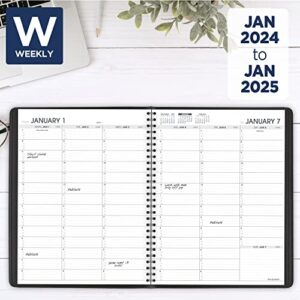 AT-A-GLANCE 2024 Appointment Book Planner, Weekly (Jan 2024-Jan 2025), 8-1/4" x 11", Large, Black (709500524)