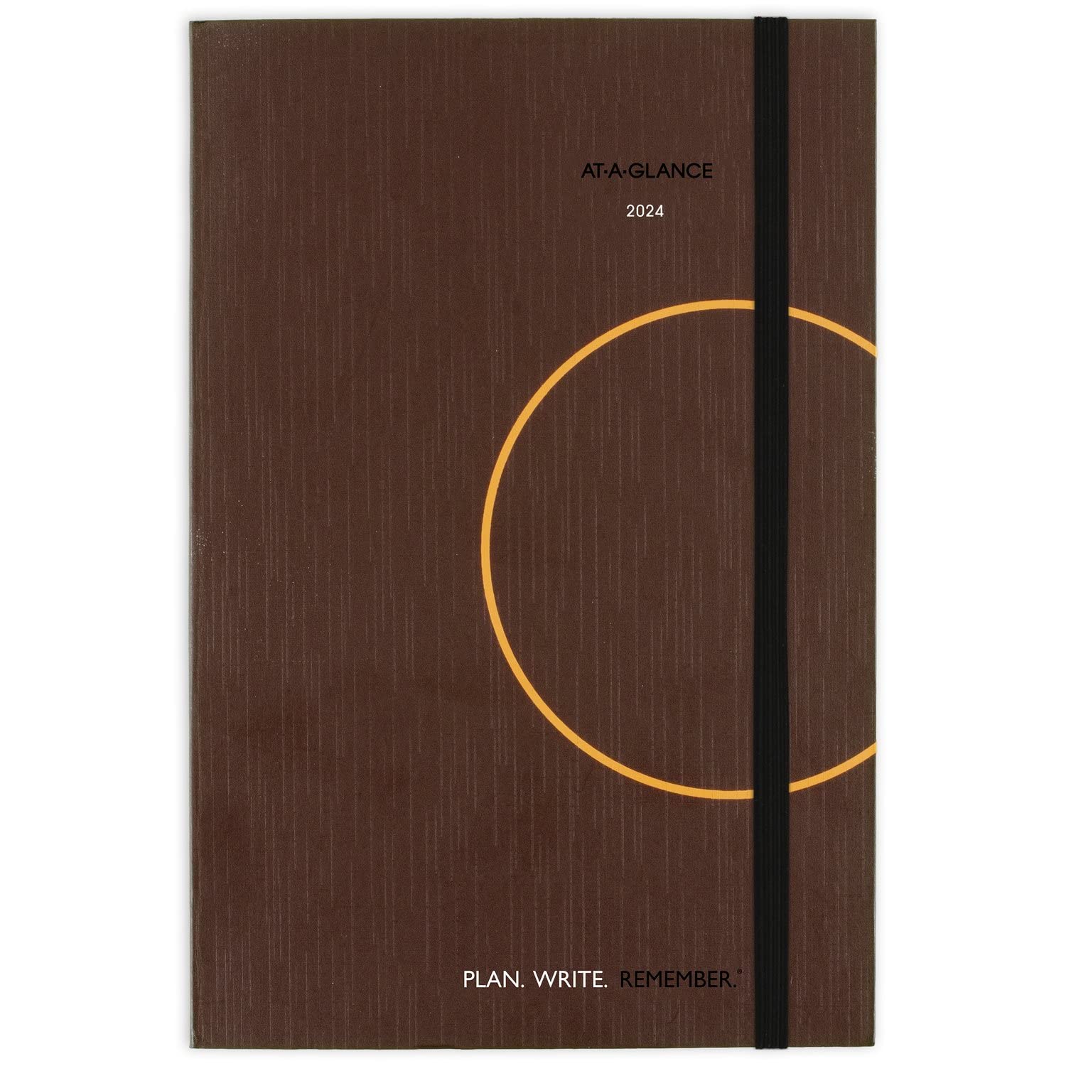 AT-A-GLANCE 2024 Daily Planning Notebook, Plan. Write. Remember. 5" x 8-1/4", small, Casebound, Brown(7062013024)