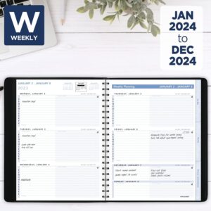 AT-A-GLANCE 2024 Weekly Appointment Book Planner, 8" x 11", Large, The Action Planner, Black (70EP010524)