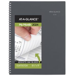 at-a-glance 2024 monthly planner, dayminder, 8-1/2" x 11", large, gray (gc4700724)