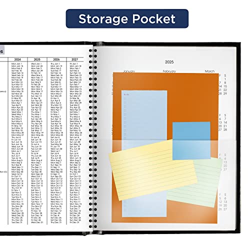 AT-A-GLANCE 2024 Weekly Planner, DayMinder, Quarter-Hourly Appointment Book, 8" x 11", Large, Hardcover, Monthly Tabs, Black (G520H0024)