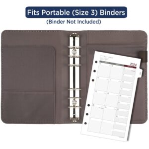 AT-A-GLANCE 2024 Monthly Planner Refill, 3-3/4" x 6-3/4", Portable Size, Loose-Leaf (063-685Y)