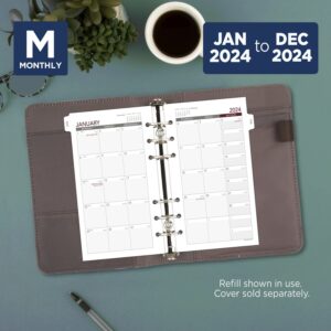 AT-A-GLANCE 2024 Monthly Planner Refill, 3-3/4" x 6-3/4", Portable Size, Loose-Leaf (063-685Y)