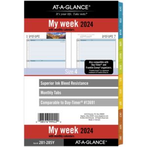 at-a-glance 2024 weekly & monthly planner refill, 5-1/2" x 8-1/2", desk size, loose-leaf, zenscapes (281-285y-24)