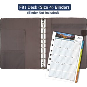 AT-A-GLANCE 2024 Weekly & Monthly Planner Refill, 5-1/2" x 8-1/2", Desk Size, Loose-Leaf, Zenscapes (281-285Y-24)