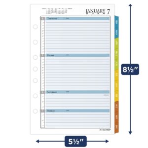 AT-A-GLANCE 2024 Weekly & Monthly Planner Refill, 5-1/2" x 8-1/2", Desk Size, Loose-Leaf, Zenscapes (281-285Y-24)