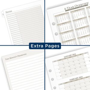 AT-A-GLANCE 2024 Daily Planner Two Page Per Day Refill, 5-1/2" x 8-1/2", Desk Size, Loose-Leaf (481-225-24)