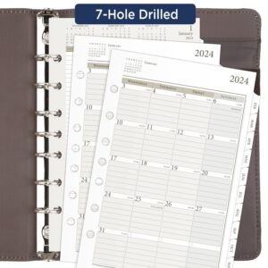 AT-A-GLANCE 2024 Daily Planner Two Page Per Day Refill, 5-1/2" x 8-1/2", Desk Size, Loose-Leaf (481-225-24)