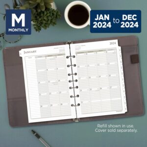 AT-A-GLANCE 2024 Daily Planner Two Page Per Day Refill, 5-1/2" x 8-1/2", Desk Size, Loose-Leaf (481-225-24)