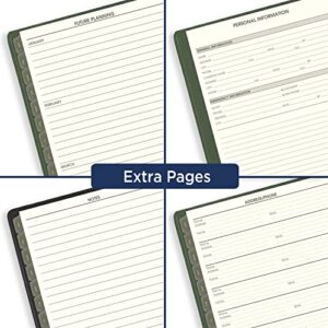 AT-A-GLANCE 2024 Weekly & Monthly Planner, Quarter-Hourly Appointment Book, 8-1/4" x 11", Large, Recycled, Monthly Tabs, Green (70950G6024)