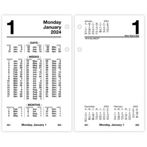 at-a-glance 2024 daily desk calendar refill, 3-1/2" x 6", standard, financial (s1705024)