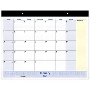 at-a-glance 2024 desk calendar, monthly desk pad, 22" x 17", standard, quicknotes (sk7000024)