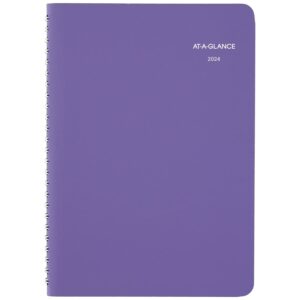 at-a-glance 2024 weekly & monthly appointment book planner, 5-1/2" x 8-1/2", small, beautiful day, lavender (938p-200-24)