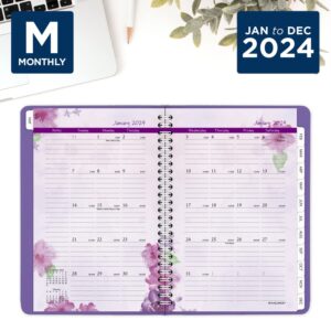 AT-A-GLANCE 2024 Weekly & Monthly Appointment Book Planner, 5-1/2" x 8-1/2", Small, Beautiful Day, Lavender (938P-200-24)
