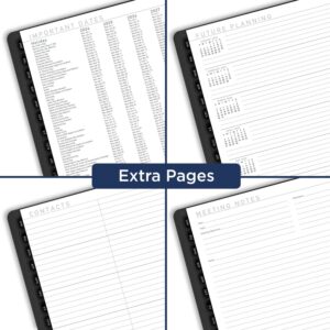 AT-A-GLANCE 2024 Monthly Planner, 9” x 11”, Large, Monthly Tabs, Pocket, Contemporary, Charcoal (70260X4524)