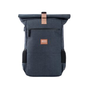 8000kicks everyday hemp backpack - lightweight and weatherproof backpack for work and travel with anti-theft pocket and spacious interior (navy)