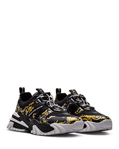 Versace Jeans Couture Men Trail Treck Sneakers Black - Gold 8 US