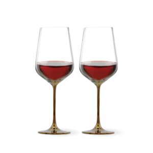 lemonsoda full-bottle premium artisan copper wine glasses (750 ml / 25 fl. oz) (set of 2)