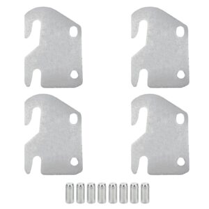 antrader 4 sets hook plates for wooden beds frame bracket,universal wood bed rail hook plates with pin