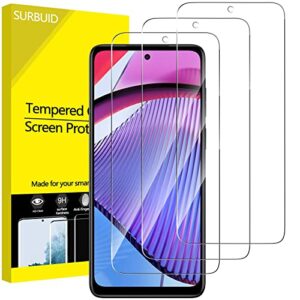 surbuid (3 pack designed for motorola moto g power (2023) tempered glass screen protector [not fit for 2020-2022 model], anti scratch, bubble free, touch sensitive, 9h hardness, hd clear