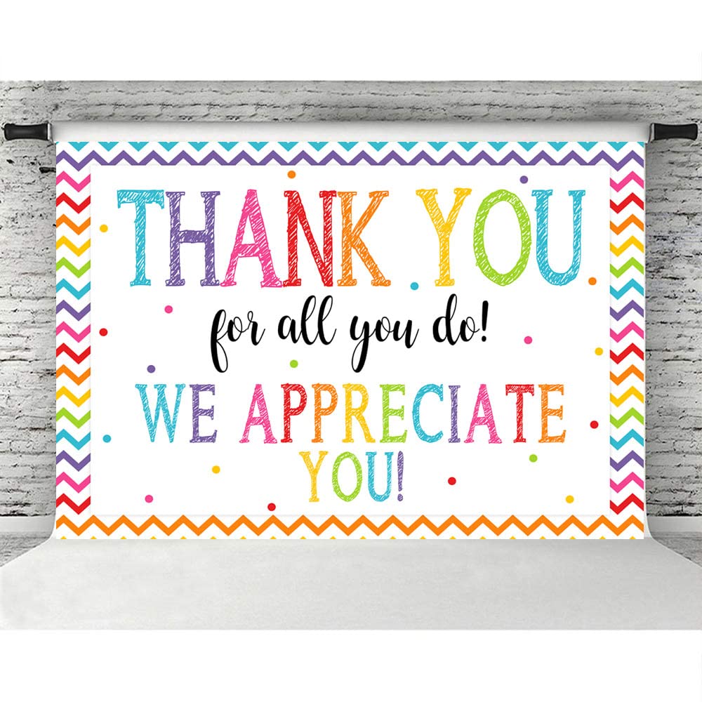5x3ft Thank You for All You Do Backdrop Congratulations Graduates Background Be Thankful to The Teacher Doctor Staff in Class of 2023 Prom Photography for Senior Year Party Decoration Banner