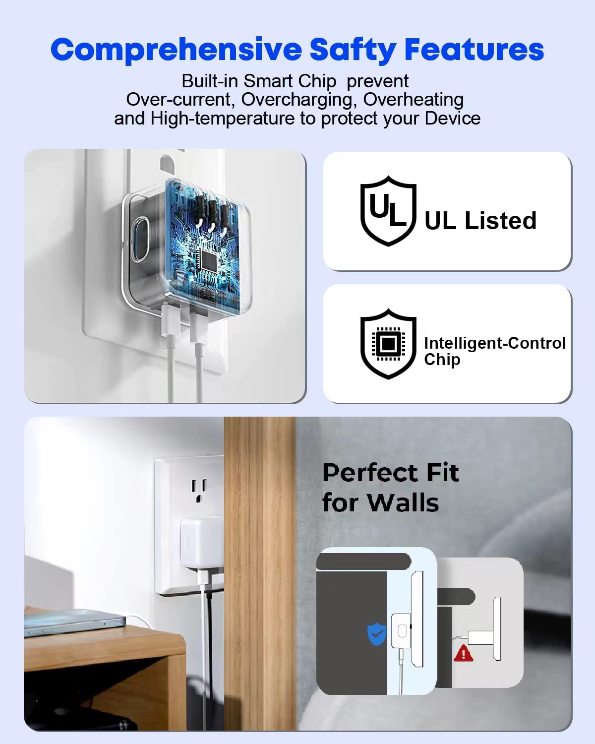 Apple USB C Charger, 40W Dual USB C Wall Charger, iPhone Charger iPad Charger Super Quick Double USB C Port Apple Charger Foldable Plug with Lightning Cable and USB C Cable for iPhone, iPad, iPad Pro