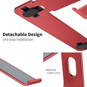 Laptop Stand for Desk Aluminum Computer Stand for Laptop Riser Holder Notebook Stand Compatible with MacBook Air Pro, Dell, HP, Lenovo Samsung, Alienware All Laptops 11-17.3” (Red)