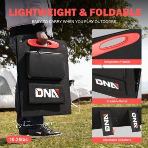DNA MOTORING Foldable Solar Panel 100W Power Supply for RV Outdoors Camping Travel Home Emergency, with Kickstands,TOOLS-00285,Black/Red
