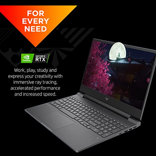 Victus 15 Laptop, FHD IPS 144Hz Display, 9ms Response Time, Intel Core i7-13700H, 16 GB RAM, 512 GB SSD, NVIDIA GeForce RTX 4050 GPU (6 GB), Windows 11 Home, 15-fa1020nr (2023)