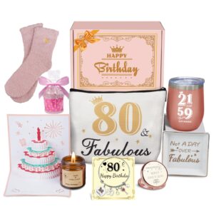 80th birthday gifts for women, happy 80th birthday gifts for her best friend mom sister wife turning 80, gift for 80 year old woman birthday unique, funny birthday gift box ideas