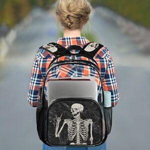 bisibuy Skull Marble Pattern Clear Backpack Stadium Approved Heavy Duty PVC Transparent Backpacks Large See Through Bag for Work Travel Sports Events Concerts