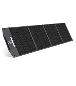 dabbsson 200watt portable solar panel for power station, foldable solar charger with adjustable kickstand, high-efficiency monocrystalline pv module, waterproof ip65 for outdoor camping, rv, blackout