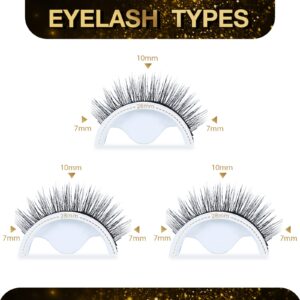 Loopeer 6 Pairs Reusable Self Adhesive Eyelashes Natural Look False Eyelashes No Glue or Eyeliner Needed Reusable Adhesive Eyelashes Self Adhesive Lashes Extension for Women Girls (Natural Style)