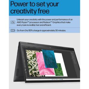 HP Envy X360 2-in-1 15.6" FHD Touchscreen Premium Laptop | AMD Ryzen 7 5825U (Beat i7-1165G7) | 12GB RAM| 512GB SSD| Backlit Keyboard | Windows 11 Pro | Black | Bundle with Wireless Mouse